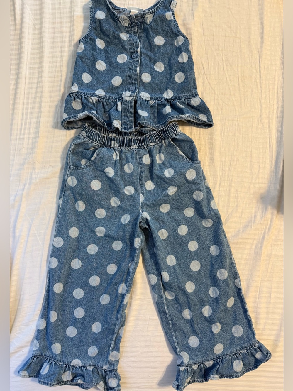 Cat & Jack Blue Polka Dot Denim Pants